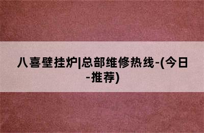 八喜壁挂炉|总部维修热线-(今日-推荐)